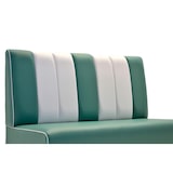 thumbnail of Americano Retro Eckbank | 164x164 cm | Dinerbank Set Türkis & Weiß | Gastro Sitzbank mit Ecke