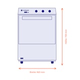 thumbnail of Stalgast Gläserspülmaschine Aqua A3 mit Klarspülmitteldosierpumpe, 2 Spülprogramme, Korbgröße 400x400mm