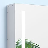 thumbnail of Armario con espejo de baño con luz LED armario de baño colgante con 2 puertas función de memoria interruptor táctil estilo moderno 70x15x65 cm blanco