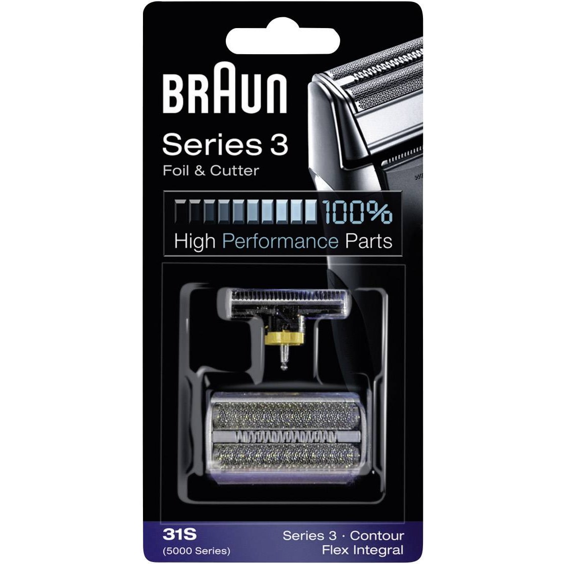 Braun 31S Scherfolie und Klingenblock Silber 1 Set 072829