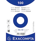 thumbnail of Exacompta - Réf. 10509E - Carton de 20 Paquets 100 fiches sous film - bristol uni non perforé - 105x148mm - Blanc