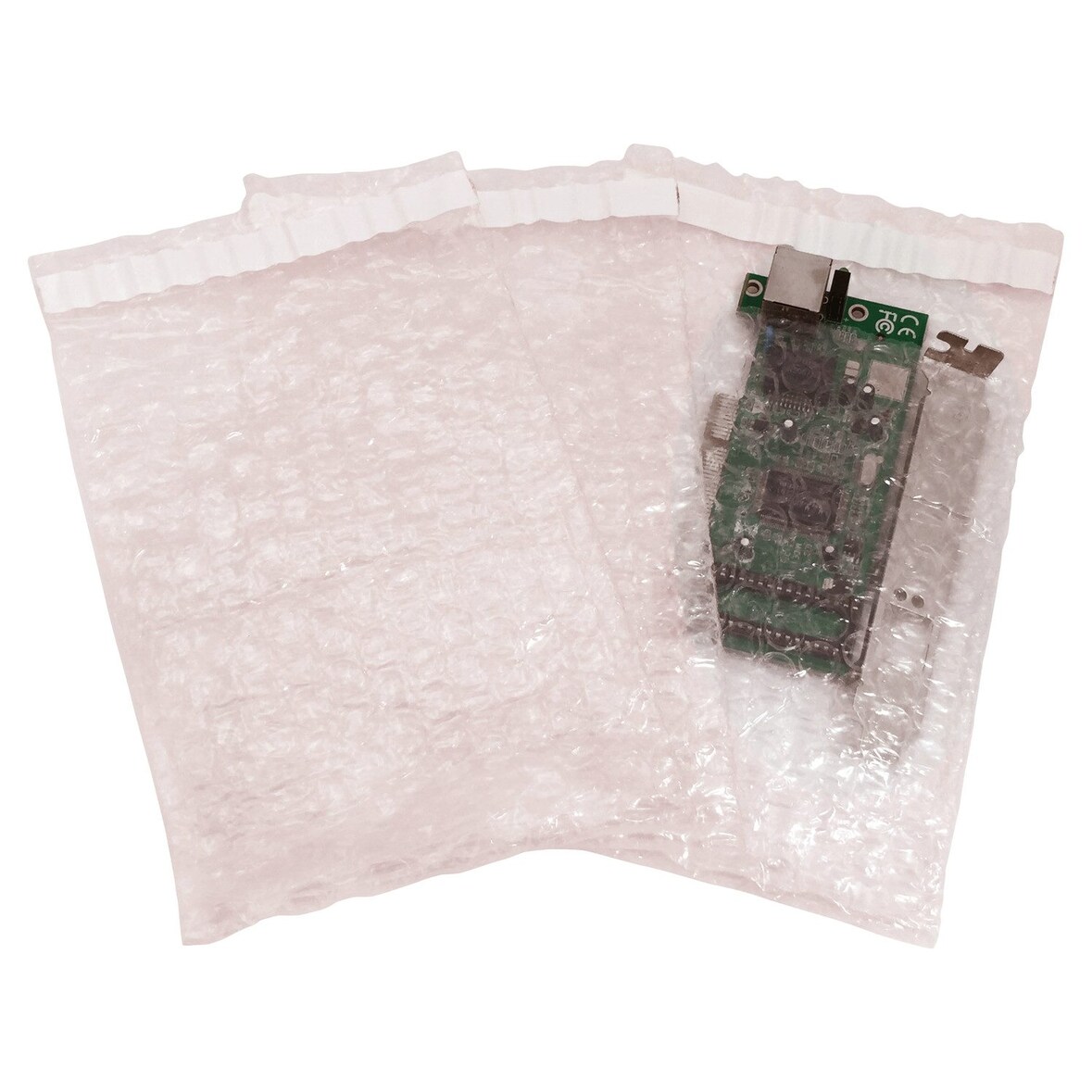 200x Adhäsionsverschlussbeutel aus Luftpolsterfolie antistatisch 480x320mm