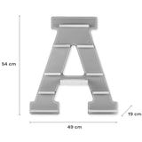 thumbnail of VCM Wandregal BOARTI Buchstabe Grau H. 54 x B. 49 x T. 19 cm