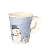 thumbnail of PAPSTAR 1000 Trinkbecher mit Henkel, Pappe 0,2 l Ø 8 cm · 9,3 cm "Snowman" (89845, 20x50 Stück)