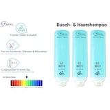 thumbnail of KOMPLETT-SET Duscherlebnis 12x425ml verschied. Düfte, 1x300ml Intim Reinigungsschaum+ 5x Wandhalterung : Duftnote - Ice Water: Ozean, Eis, Farbe - We