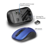 thumbnail of ACT AC5140 Draadloze Muis | Instelbare DPI 1000-1600 | USB Nano Ontvanger | Blauw