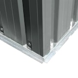 thumbnail of vidaXL Gartenschuppen Grau Metall 204 x 132 x 186 cm