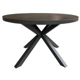 thumbnail of Tisch Malaga - 120 cm rund - gesinterter Stein dunkelgrau - Gestell Kreuz-Form