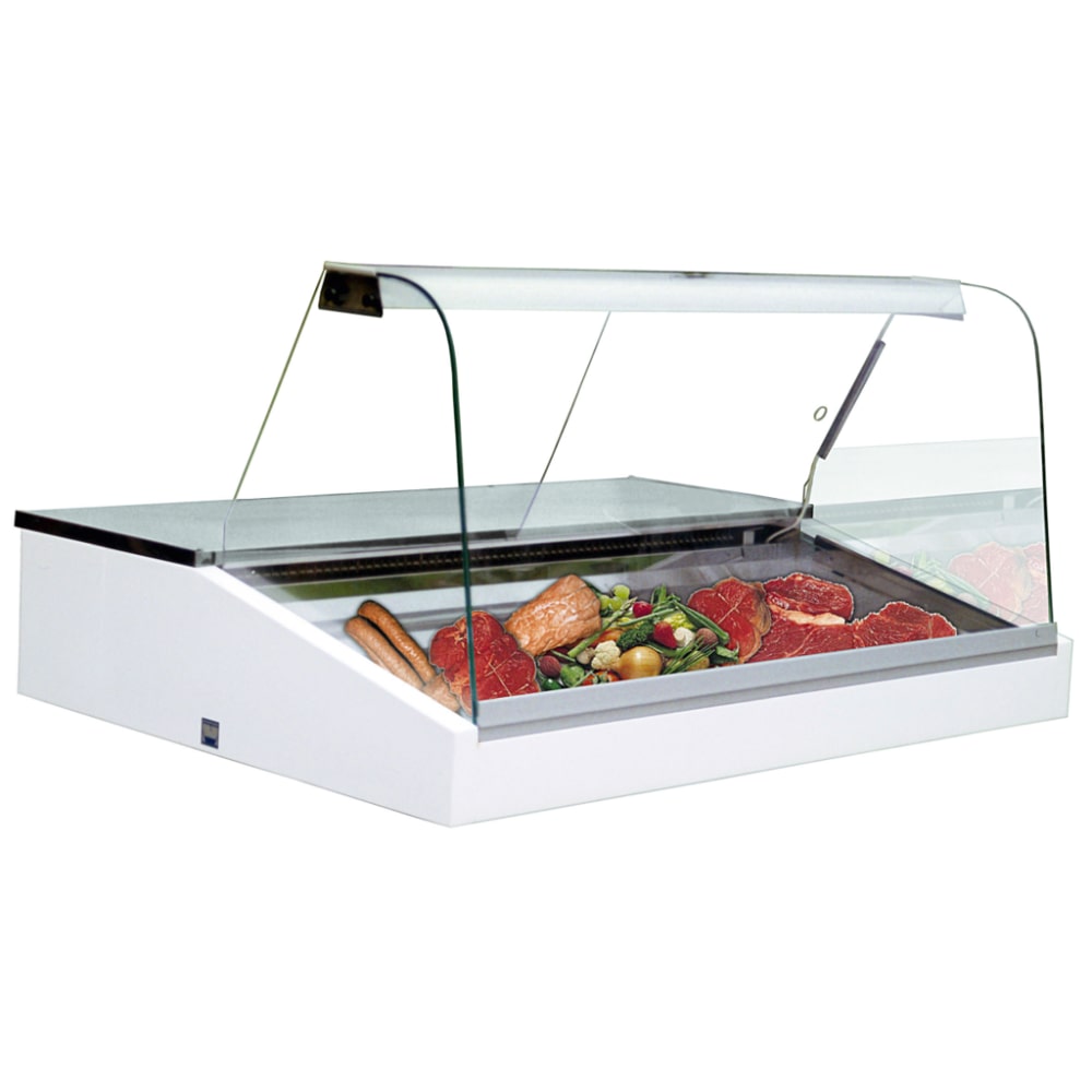 KBS multifunctionele vitrine 1700x945x730 mm opzetkast met schuifpanelen, wit