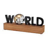 thumbnail of WellHome - Luminária LED Texto ''Mundo'' - Decoração Moderna em MDF e Ferro 38x8x15cm