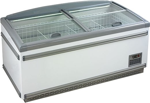 Kühlschrankinsel mit Glasschiebetüren 210x85x93h cm 850 lt +0 +10 °C