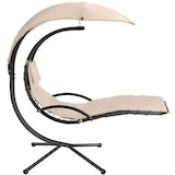 thumbnail of tectake Fauteuil suspendu Elaria avec pare-soleil et poche latérale - beige - 404603