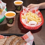 thumbnail of Cestino ovale in polipropilene rosso 40 mm H Set da 6