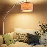 thumbnail of Bogenlampe mit Marmorfuß Leinen