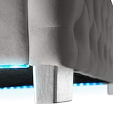 thumbnail of tectake Gestoffeerd bed met LED-strips & opbergruimte - donkergrijs, 140 x 200 cm - 405975