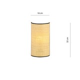 thumbnail of Applique Nordica 1 Luce Drago In Acciaio Nero E Rattan