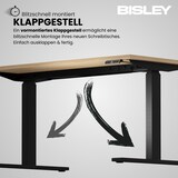 thumbnail of Bisley E-WonderTech elektrisch höhenverstellbarer Schreibtisch 160x80 cm in Schwarz/Walnuss - Elektrischer Tisch höhenverstellbar mit Memory-Funktion