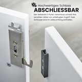 thumbnail of bümö Aktenregal & Schrank abschließbar, Büroschrank Regal & Schubladen Kombination Holz 80cm breit in Graphit/Weiß - Schrank für's Büro &