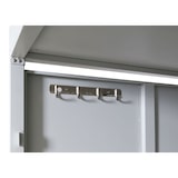 thumbnail of 2er-Fahrradgarage mit Pflanzkasten HWC-L56b, Fahrradbox, abschließbar verzinkter Stahl 123x113x208cm ~ hellgrau