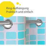 thumbnail of Eisl Textil Duschvorhang 180x200 Mosaik Blau, waschbarer Antischimmel Vorhang mit Motiv
