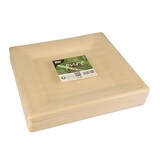 thumbnail of 8 X 50 Teller, Zuckerrohr "pure" eckig 26 cm x 26 cm natur