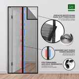 thumbnail of Fliegengitter magnetisch - einfache Klebemontage ohne Bohren - Insektenschutz (100 x 200 cm, Sam)