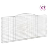 thumbnail of vidaXL Gabionen mit Hochbogen 3 Stk. 400x30x180/200cm Verzinktes Eisen
