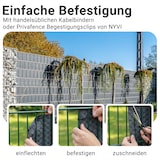 thumbnail of NYVI Polyrattan Sichtschutzstreifen Privafence 255x19 cm - Sichtschutz für Doppelstabmatten Zaun 5 Rollen Beige
