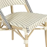 thumbnail of Chaise de terrasse bistrot parisien en aluminium et rotin gris