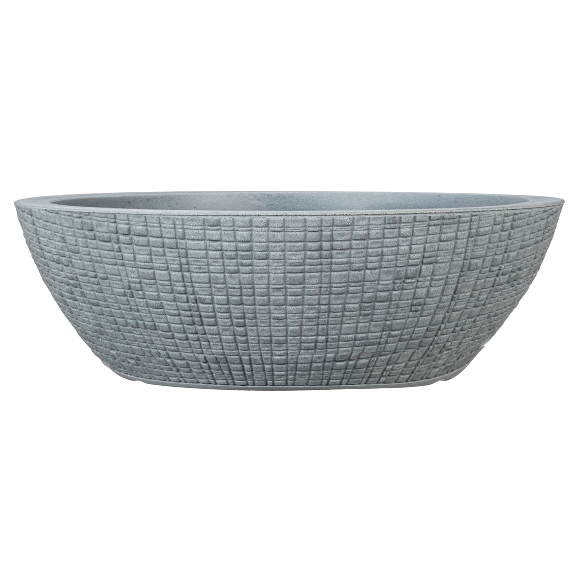 Scheurich Barceo Jardiniere 60, coupe à plantes/bac à fleurs, ovale, coloris: Stony Grey, fabriqué avec du plastique recyclé, pour l’extérieur
