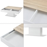 thumbnail of Helloshop26 - Table basse de salon avec 2 espaces de rangement 110 cm effet chêne blanc  03_0006148