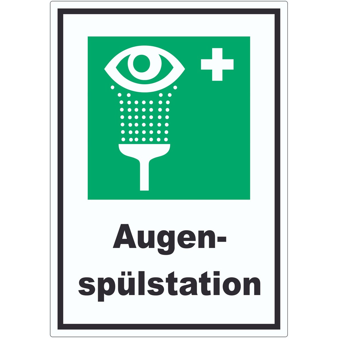 Augenspülstation Aufkleber A6 (105x148mm)