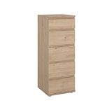 thumbnail of WellHome - Cómoda de Dormitorio con 5 Cajones en color Roble 41 x 40 x 107 cm - Júcar Oak