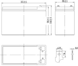 thumbnail of Batteria Ricaricabile 12V 10Ah AGM Ermetica - Ideale per Allarmi, UPS e Giocattoli - Attacco Faston T2