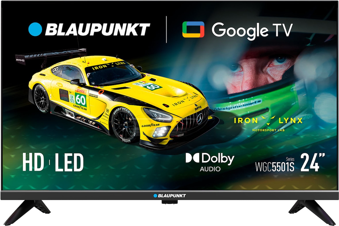 BLAUPUNKT Smart TV 24" HD Ready, Google TV con Chromecast Integrado, Wi-Fi y Bluetooth 5.0, Dolby Audio, HDMI/USB, DVB-T/T2/C/S/S2, 24WGC5501S
