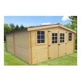 thumbnail of HABRITA abri madriers massifs 18.27 m² bois naturel ba4050.02n