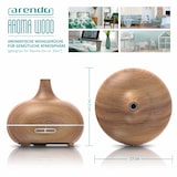 thumbnail of Arendo Aroma Diffuser, Luftbefeuchter, Vernebler in Holz Optik, Diffusor mit 7 Farben LED, Timer Funktion, 300ml, Hellbraun