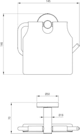 thumbnail of Toilettenpapierhalter Schwarz mit verdeckter Befestigung