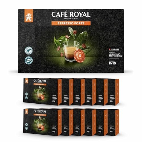 Café en Dosettes - Café Royal Pro | 12 x 50 - Compatibles avec les Machines à café Nespresso®* Professional - Saveur Espresso Forte