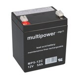 thumbnail of Multipower Blei-Akku MP5-12C Pb 12V / 5Ah Zyklenfest, Faston 6,3