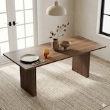 thumbnail of Ausziehbarer Esstisch MDF Walnuss 140-200x90 cm, rechteckig