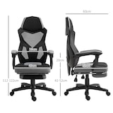 thumbnail of Vinsetto Sedia da Ufficio Ergonomica Reclinabile e Poggiapiedi Grigio