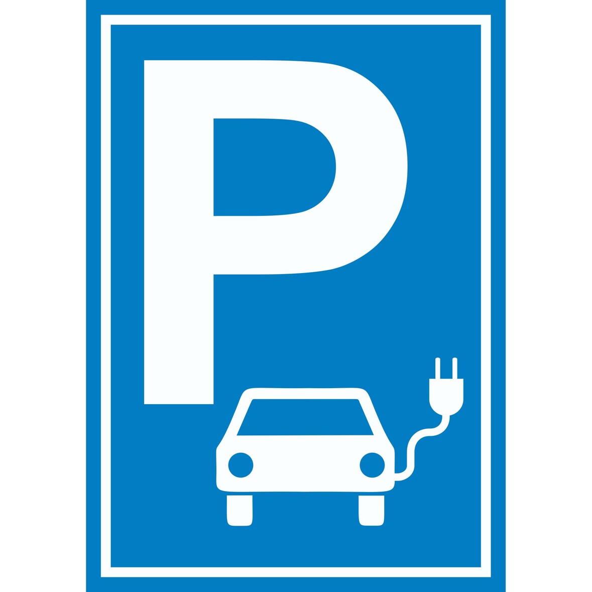 Parkplatz Elektrofahrzeug Schild A5 (148x210mm)