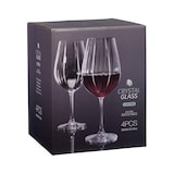 thumbnail of WellHome - 4er-Set Rotweingläser à 690 ml mit geprägtem Streifendesign