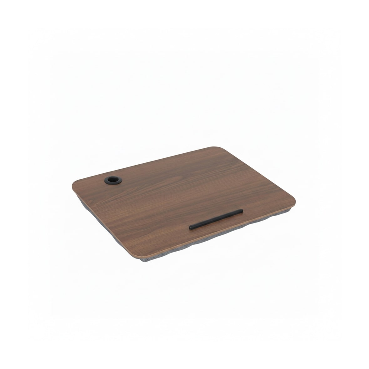 Relaxdays Laptopkissen mit Handyhalter, BxT: 42 x 32 cm, Laptopunterlage für Bett & Sofa, Laptop Knietablett, braun/grau