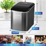 thumbnail of KLAMER Eiswürfelmaschine, 10 Eiswürfel in 7-9 Minuten, 15 kg Eiswürfel pro Tag, 2 Eiswürfelgrößen, 2,1 L Wassertank, 120 W Ice Maker mit Timer, Leise…