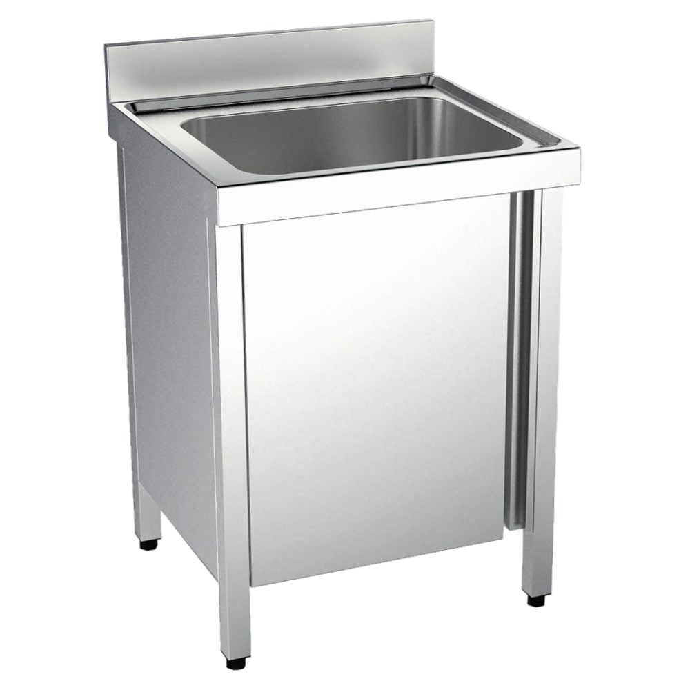 Lava-loiças com porta 1 pia 500x400x250 - 600x600x850 mm - 20430606 Eurast