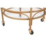 thumbnail of Carrello rotondo in metallo marrone Ø cm 51x74
