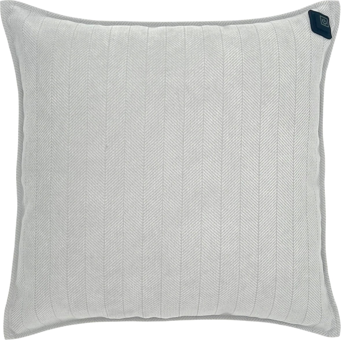 Kabelloses Heizkissen mit Akku (10.000mAh) - Chenille Hellgrau - Wärmekissen 45x45cm inkl. 2,5m USB-Kabel