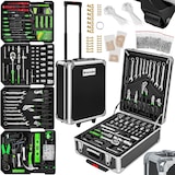 thumbnail of tectake Coffre à outils à roulettes en aluminium, 1 200 pièces  Noir